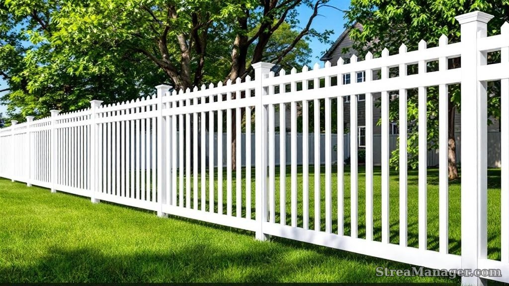Aluminum Fence Backyard White - aluminum fence