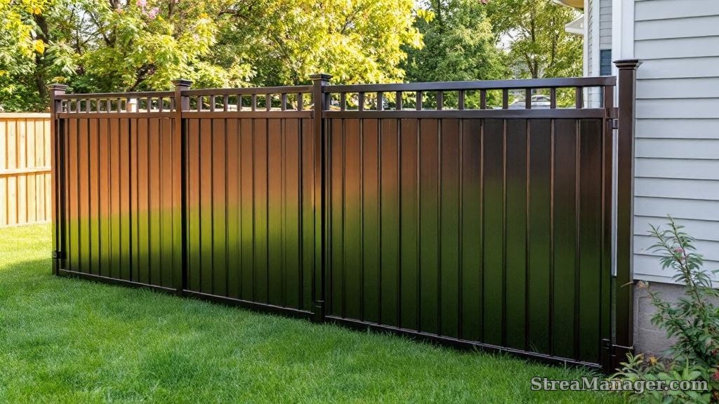 Aluminum Fence Pet Area Bronze - aluminum fence