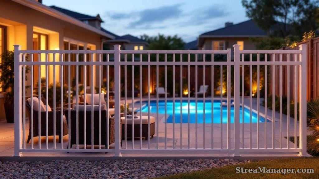 Aluminum Fence Patio White - aluminum fence