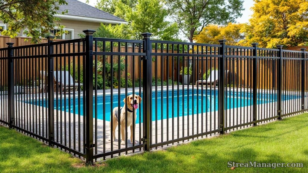 Aluminum Fence Pet Area Bronze - aluminum fence