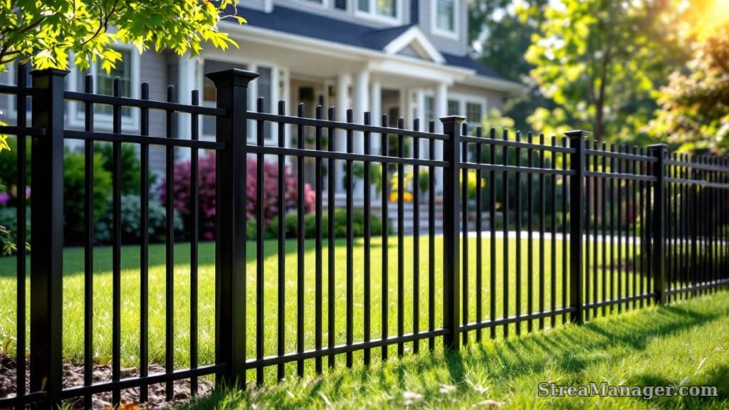 Aluminum Fence Short Height Front Yard Black - aluminum fence
