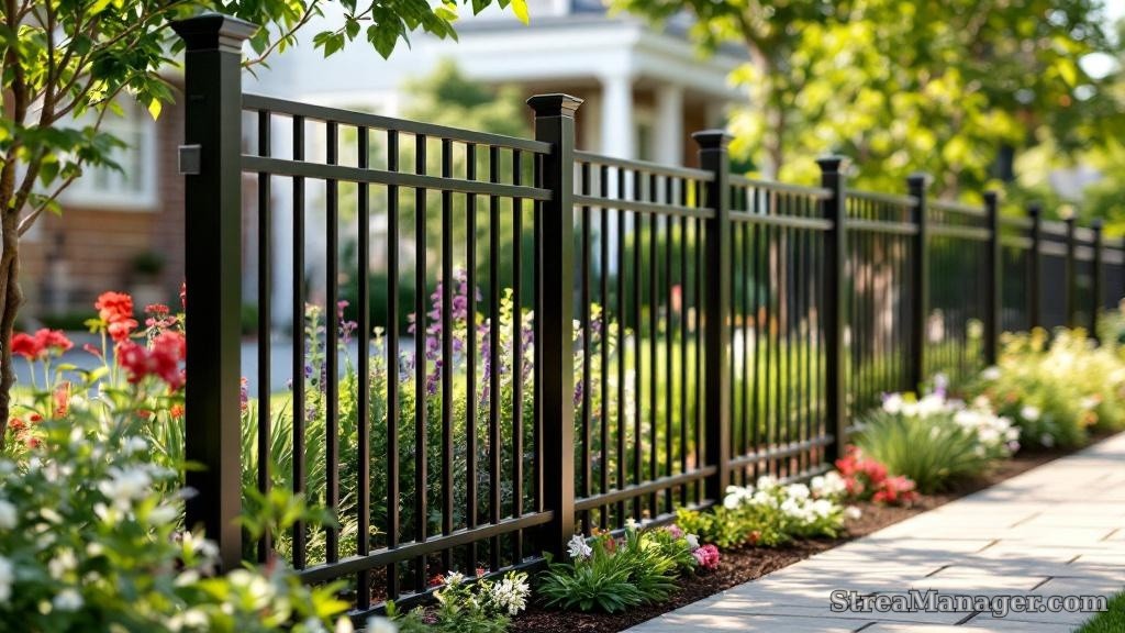 Aluminum Fence Short Height Garden Bronze - aluminum fence