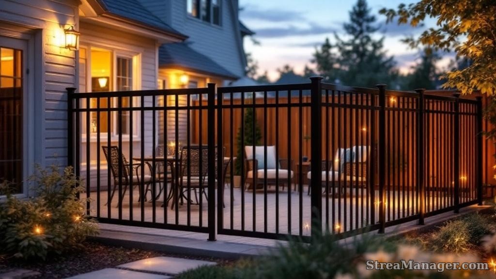 Aluminum Fence Short Height Patio Black - aluminum fence