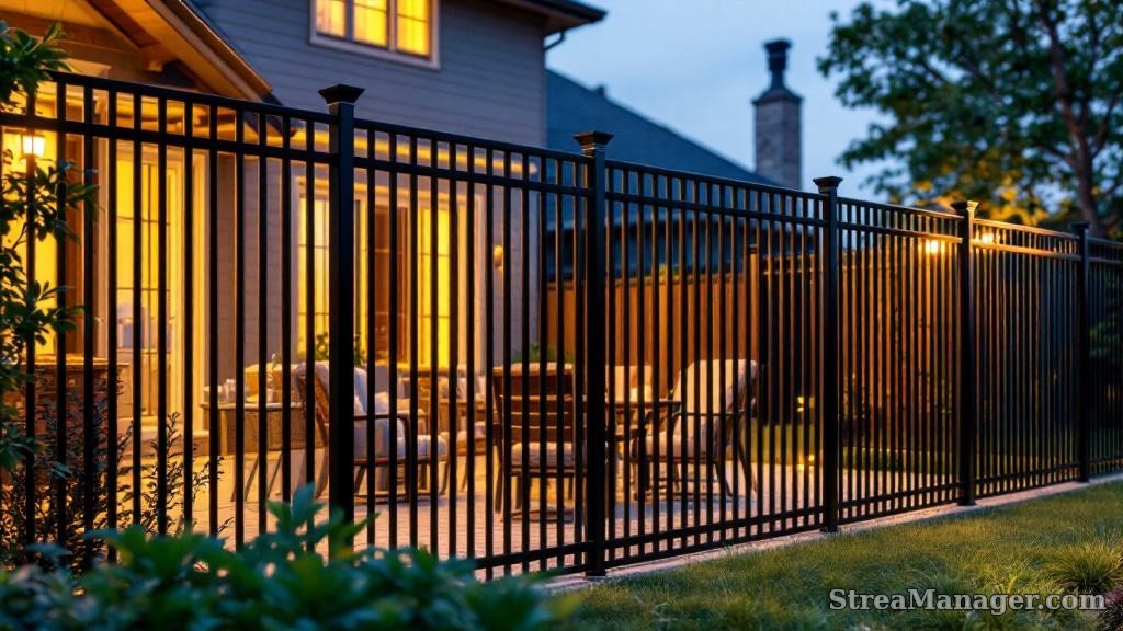 Aluminum Fence Tall Height Patio Black - aluminum fence