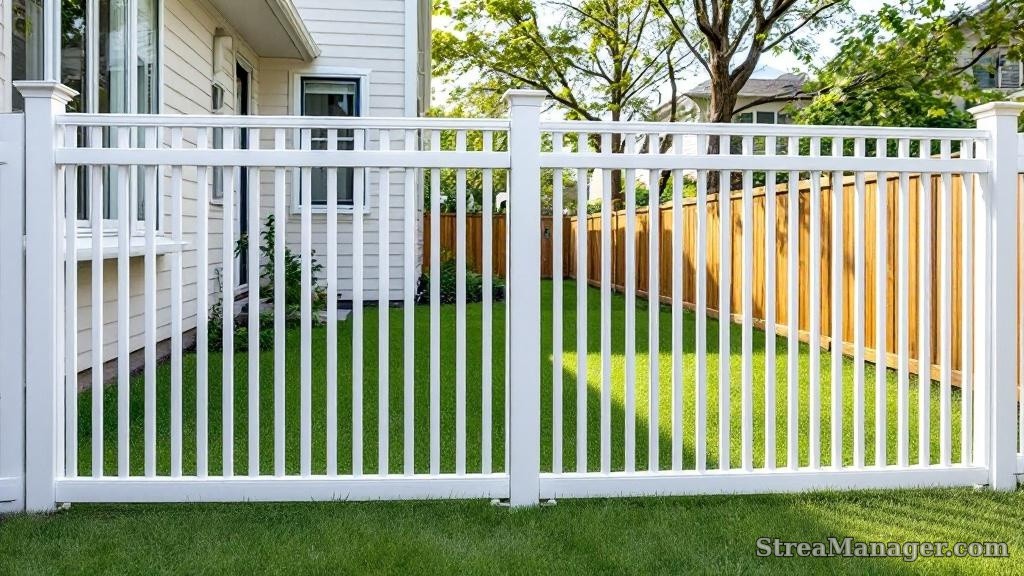 Aluminum Fence Wide Pickets Pet Area White - aluminum fence