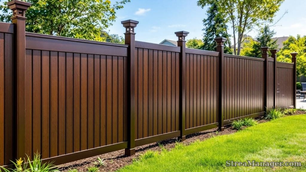 2 Rail Aluminum Fence Backyard Bronze - aluminum fence