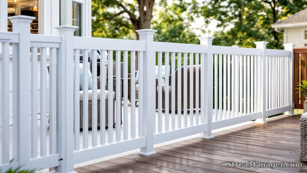 2 Rail Aluminum Fence Deck White - aluminum fence