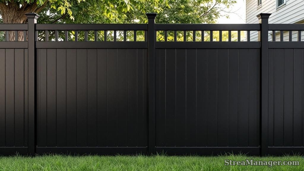 2 Rail Aluminum Fence Property Line Black - aluminum fence