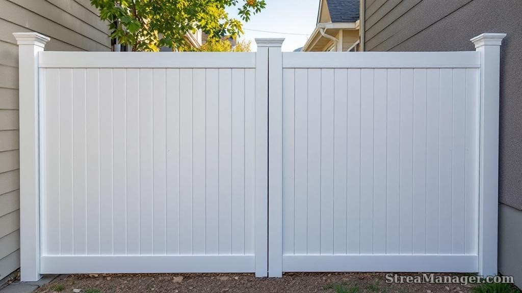 2 Rail Aluminum Fence Side Yard White - aluminum fence
