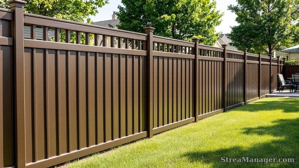 Aluminum Fence Backyard Bronze - aluminum fence