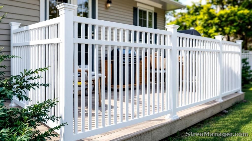 Aluminum Fence Deck White - aluminum fence