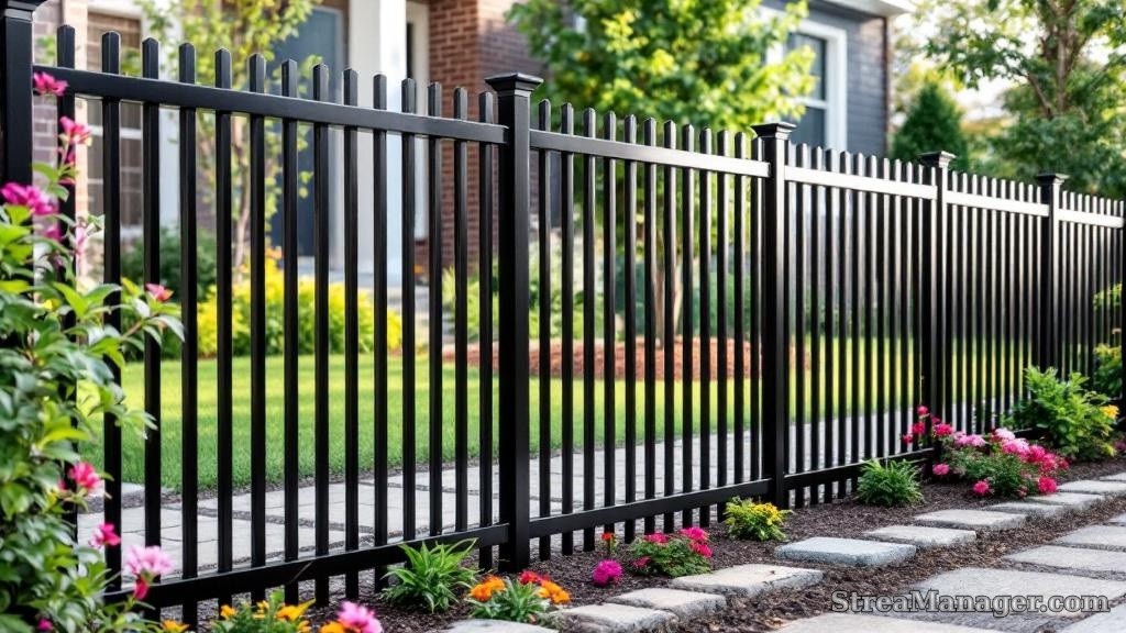 Aluminum Fence Decorative Black - aluminum fence