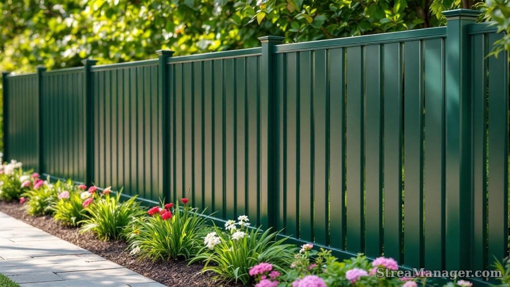 Aluminum Fence Garden Dark green - aluminum fence
