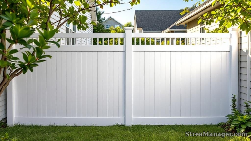 Aluminum Fence Side Yard White - aluminum fence