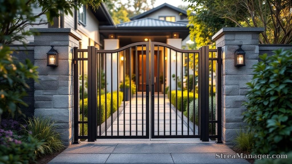 Aluminum Walk Gate Entry - professional fence installation