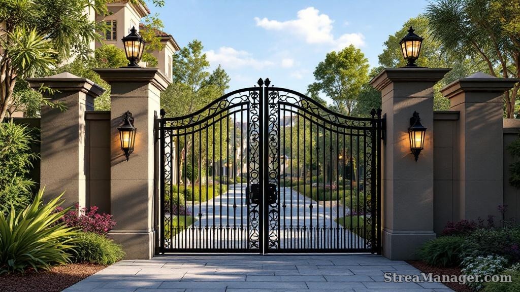 Curved Top Walk Gate - professional fence installation