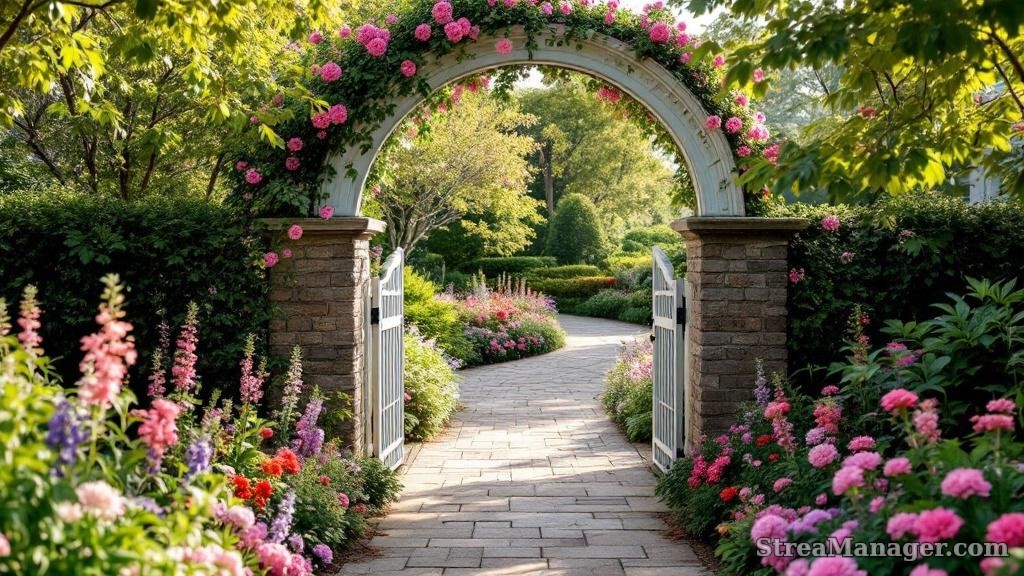 Garden Walk Gate Arched - professional fence installation