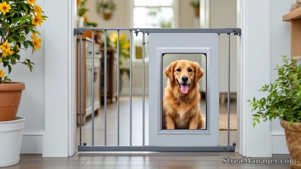 Pet Door Walk Gate - professional fence installation