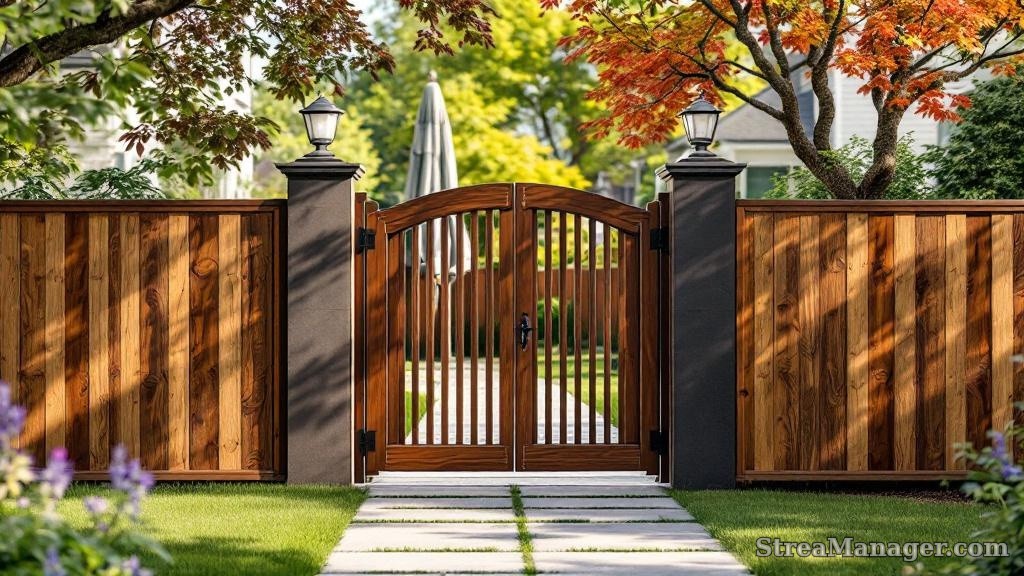Walk Gate Matching Fence - professional fence installation
