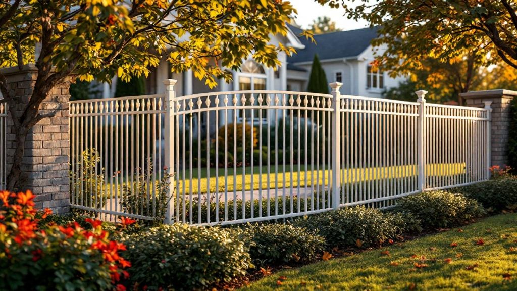 Beautiful Aluminum fence enhancing curb appeal