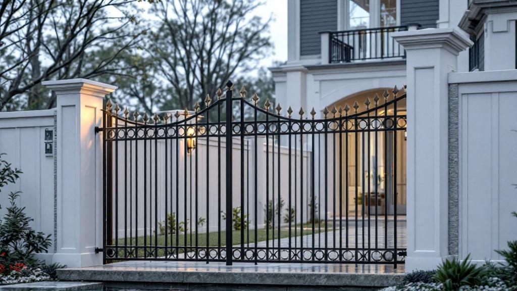 Beautiful Aluminum fence enhancing curb appeal