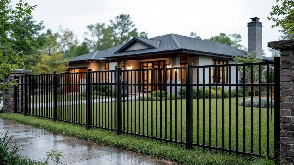 Aluminum Fence installation example in Oklahoma City