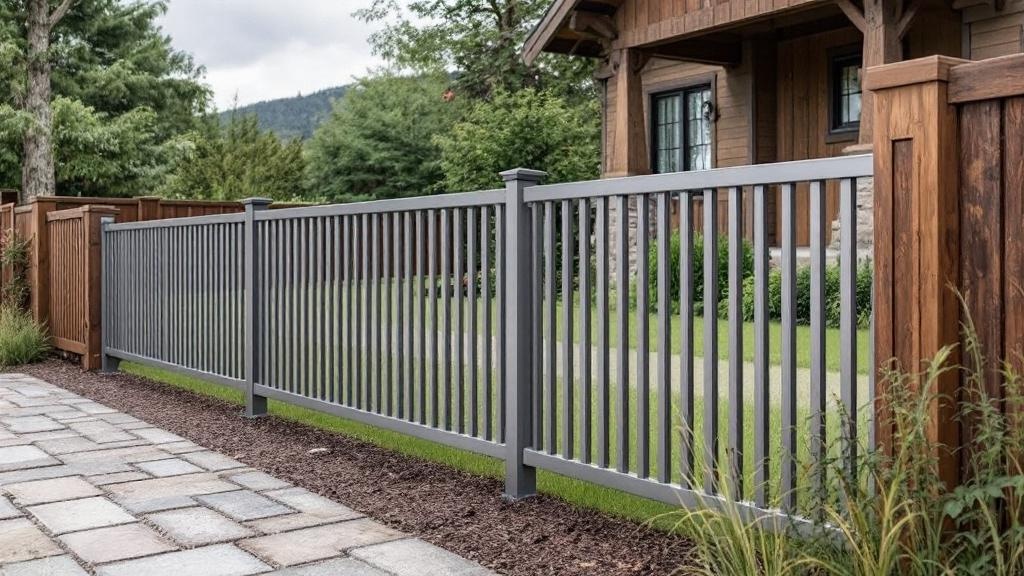 Beautiful Aluminum fence enhancing curb appeal