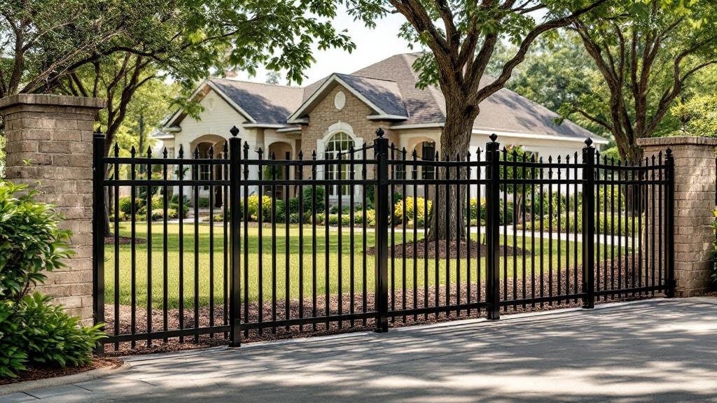 Aluminum fence with professional installation