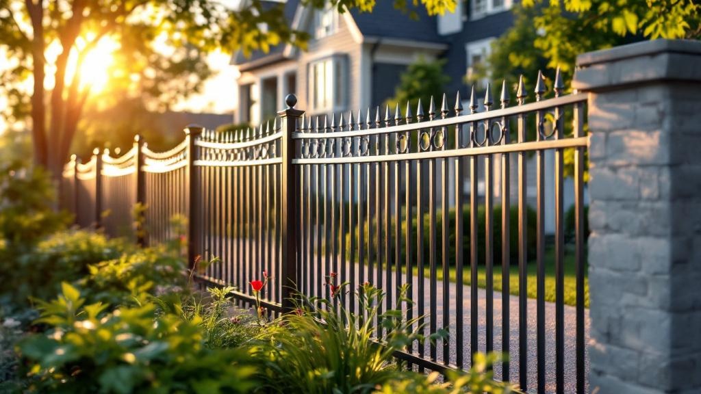 Aluminum fence with professional installation