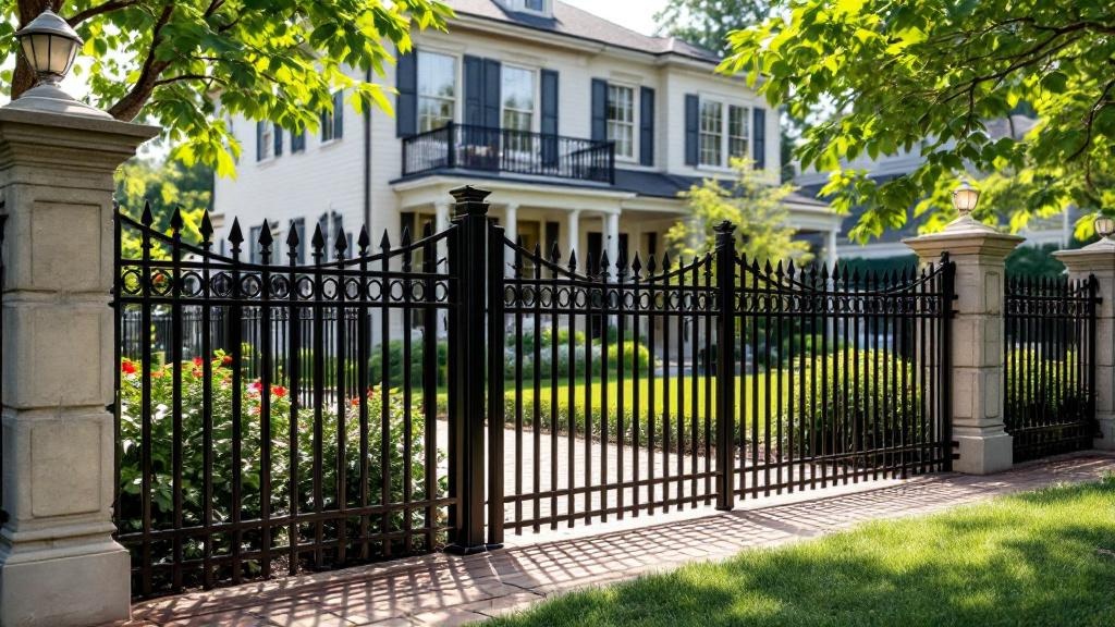 Beautiful Aluminum fence enhancing curb appeal