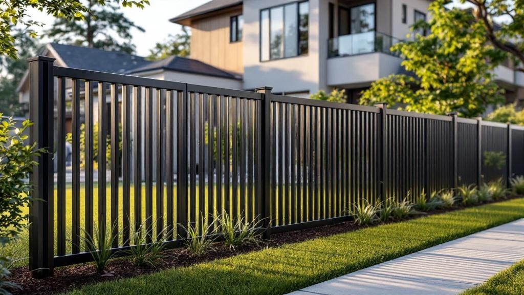 Custom Aluminum fencing solution for townhome property