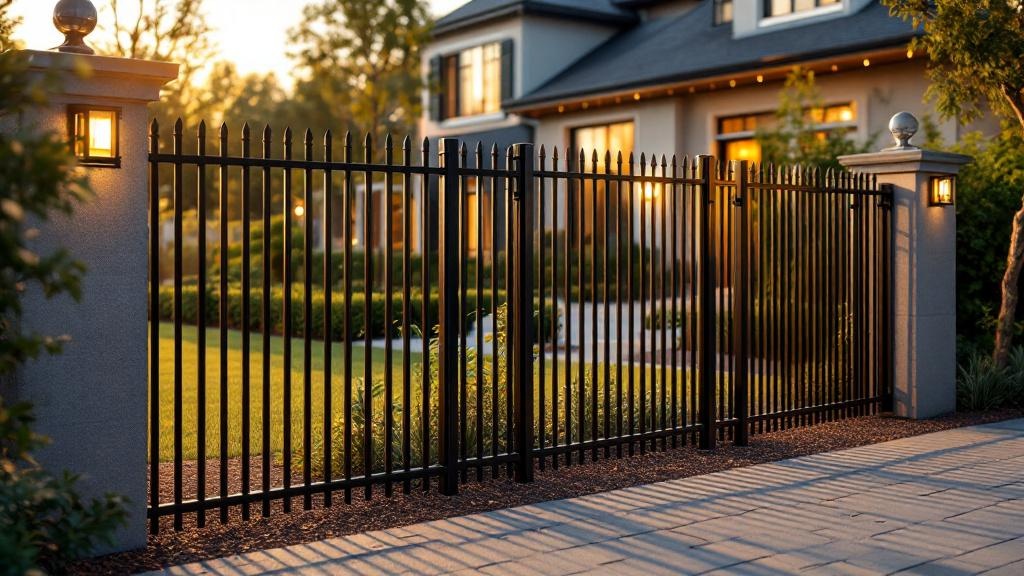 Beautiful Aluminum fence enhancing curb appeal
