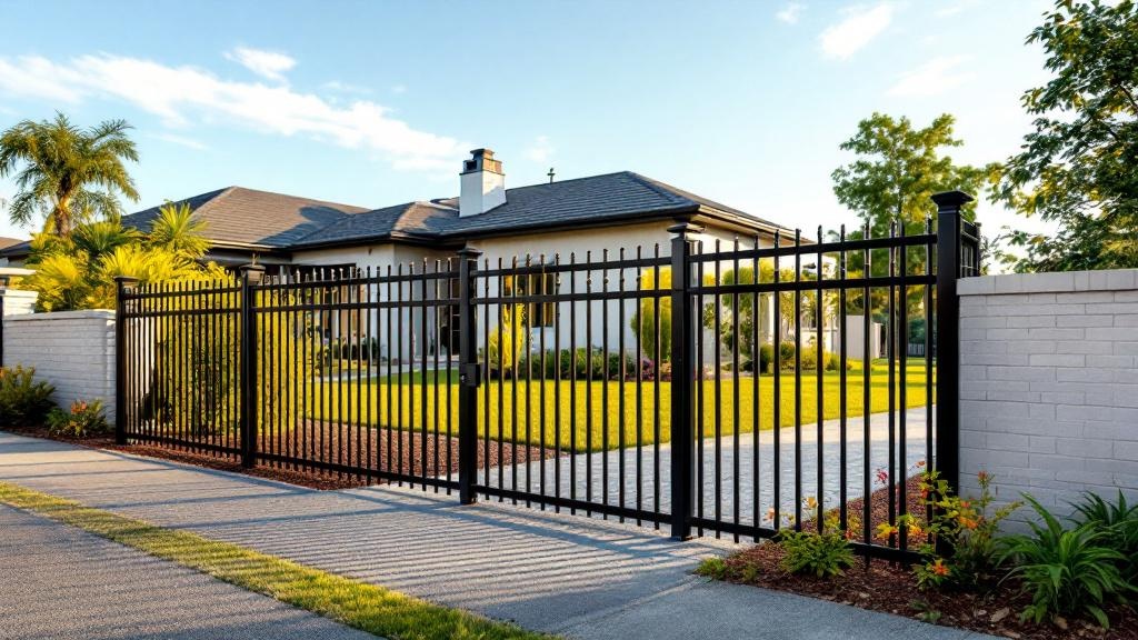 Beautiful Aluminum fence enhancing curb appeal