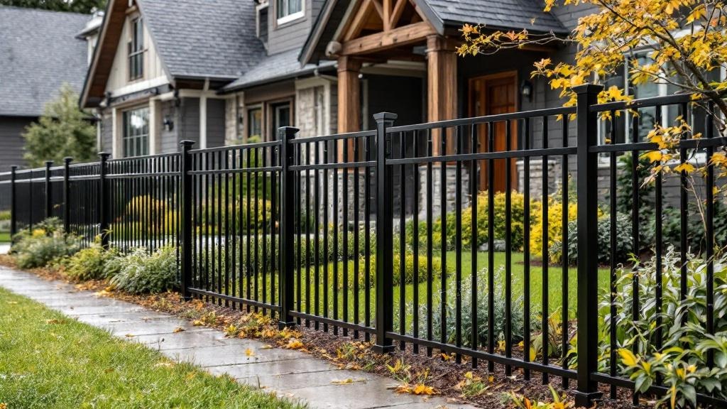Aluminum fence with professional installation