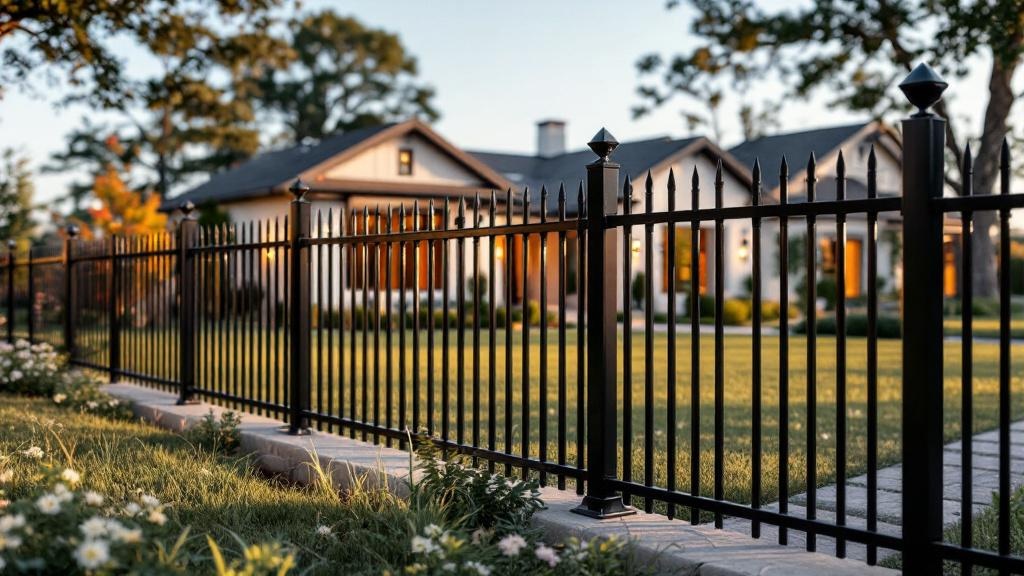 Beautiful Aluminum fence enhancing curb appeal