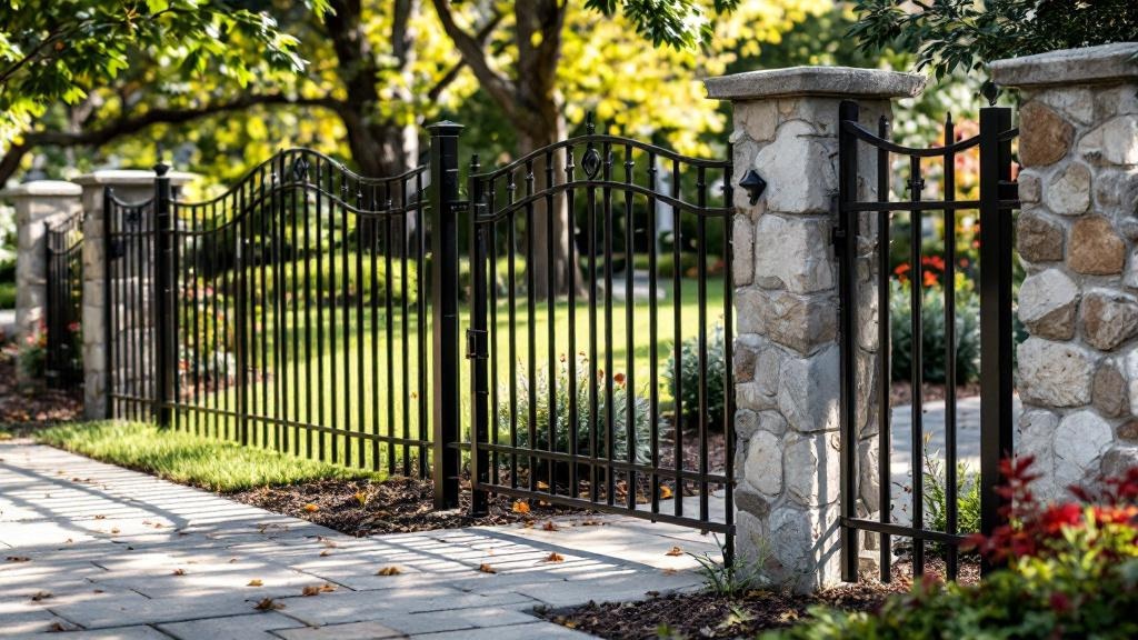 Aluminum Fence installation example in Boston