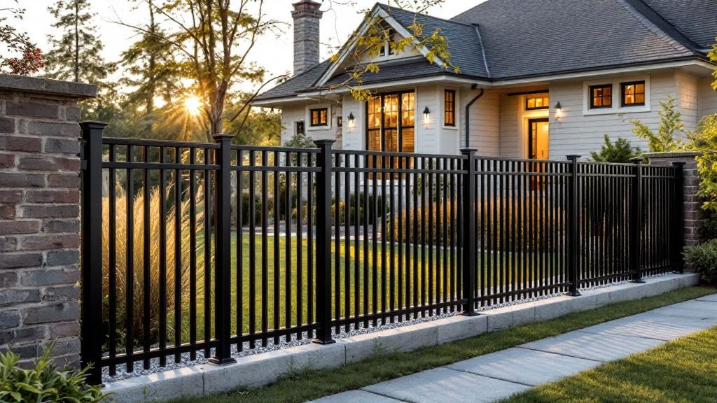 Aluminum fence with professional installation