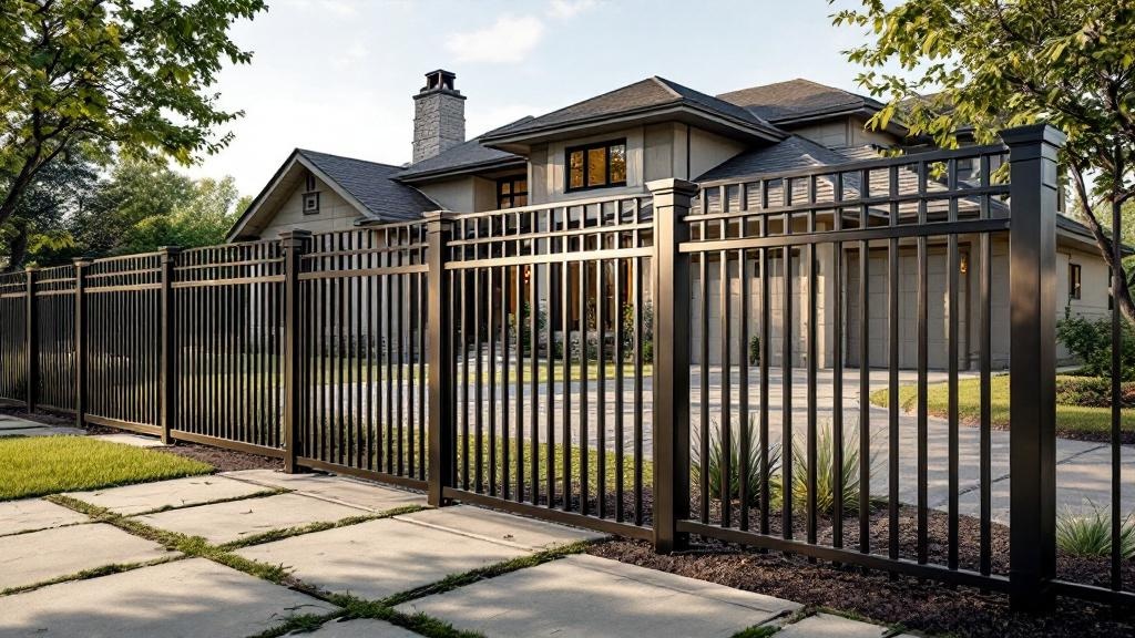 Beautiful Aluminum fence enhancing curb appeal