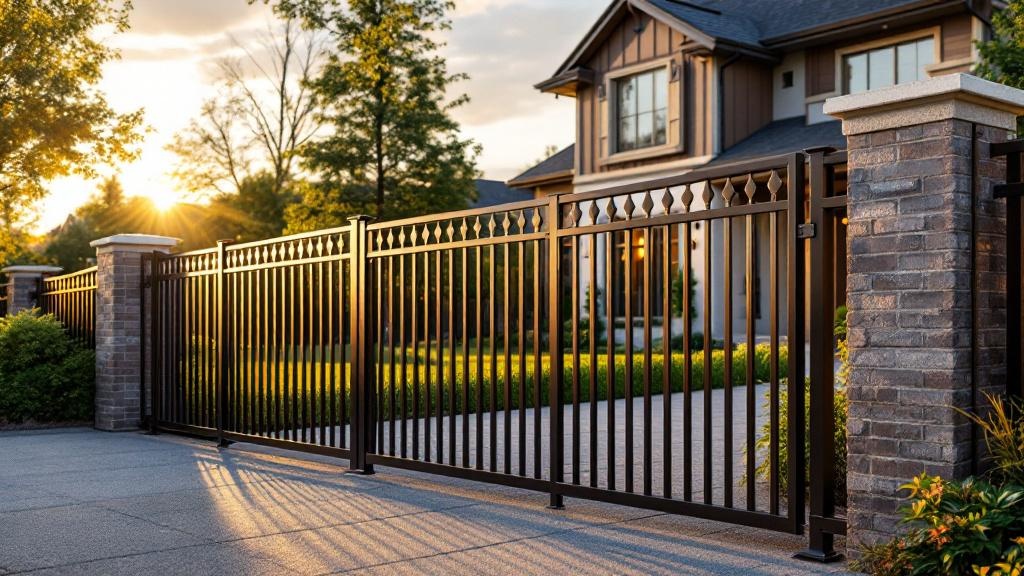 Beautiful Aluminum fence enhancing curb appeal