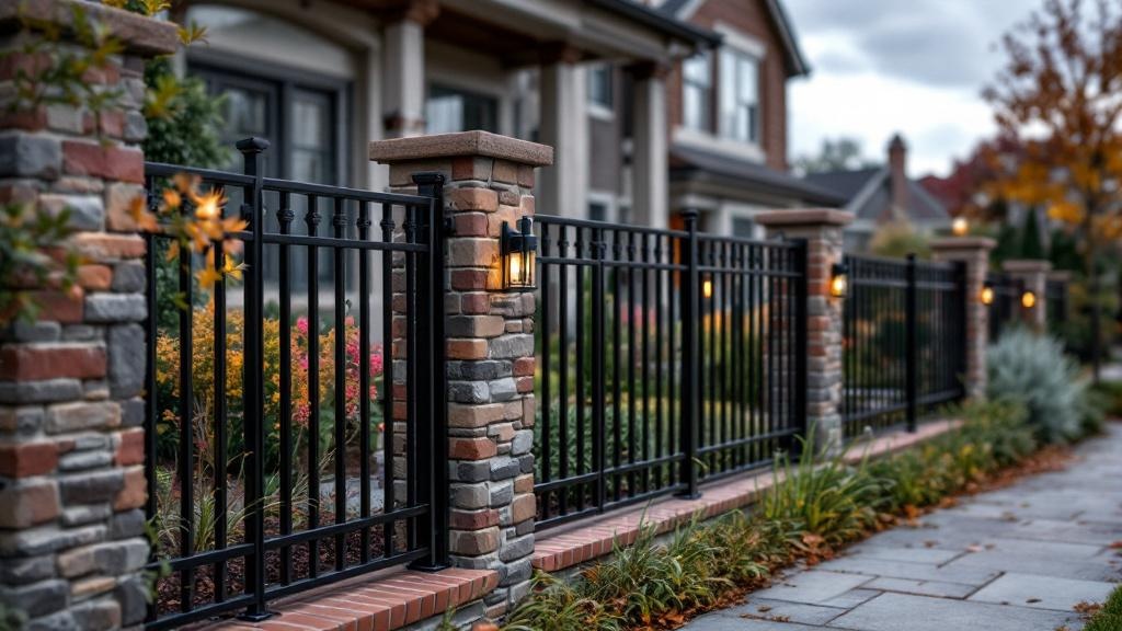 Aluminum fence installed at a Victorian property in Portland