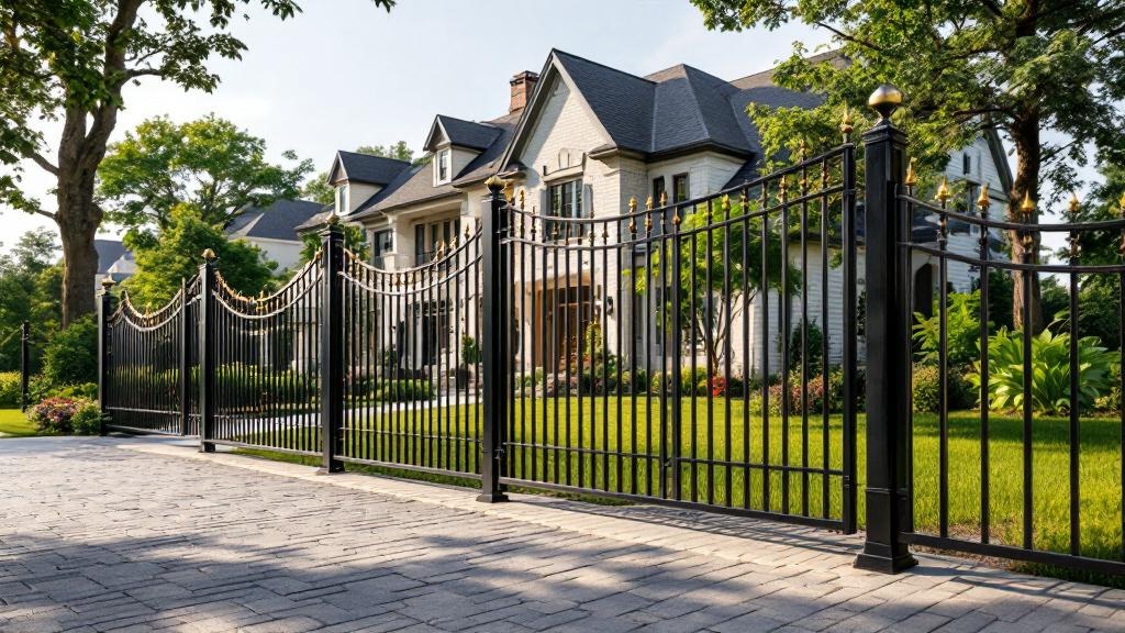 High-quality Aluminum fence in Spokane neighborhood