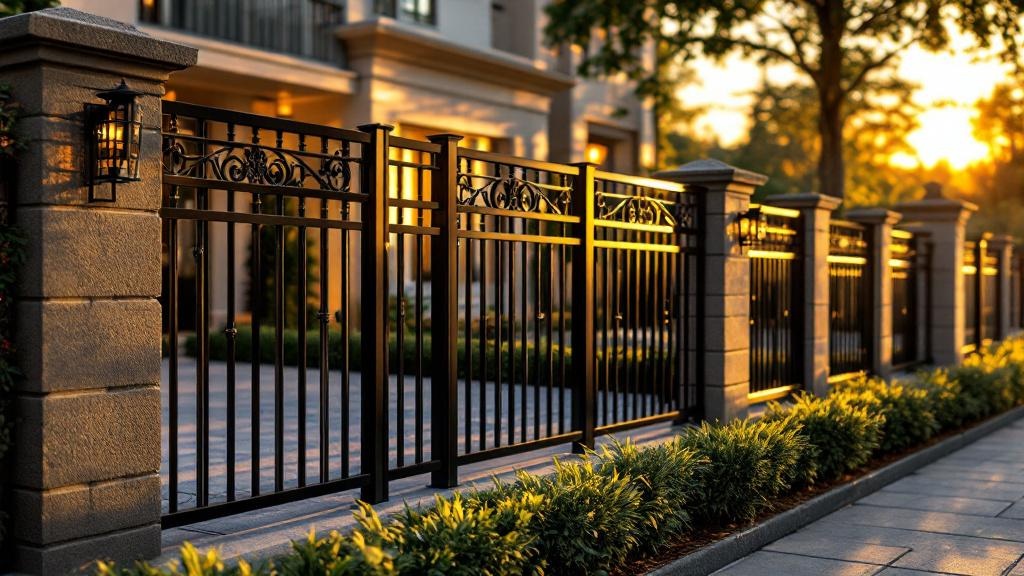 Beautiful Aluminum fence enhancing curb appeal