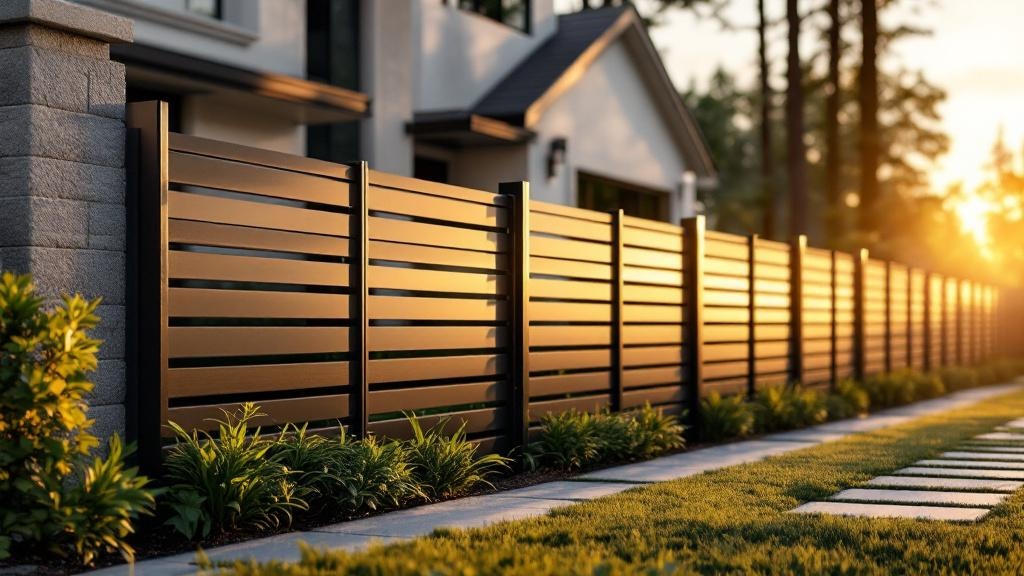 Aluminum fence with professional installation