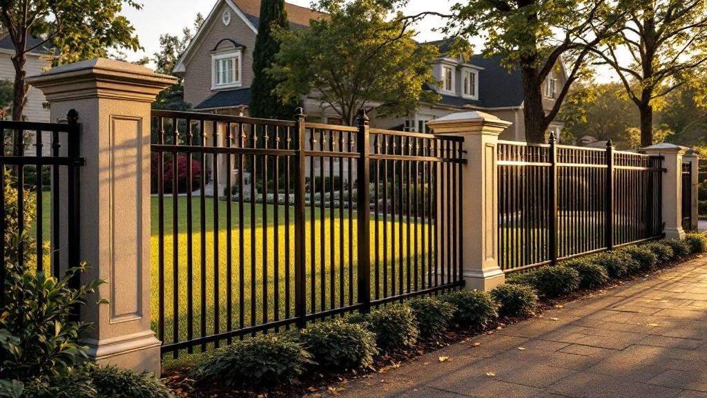 Aluminum fence with professional installation