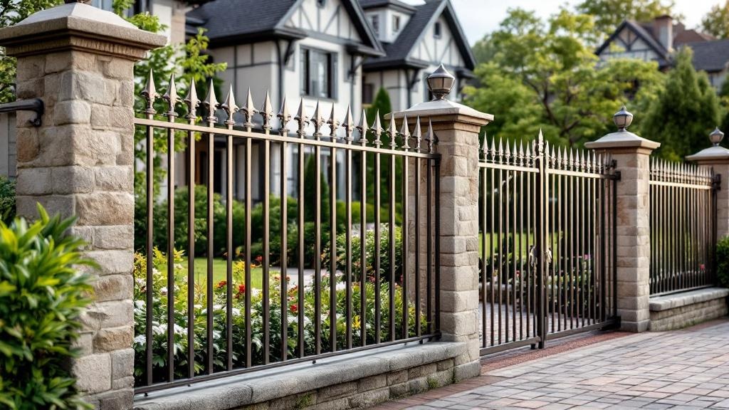 Aluminum Fence installation example in Dallas