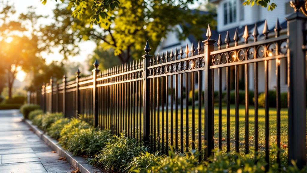 Aluminum fence installed at a townhome property in Jacksonville