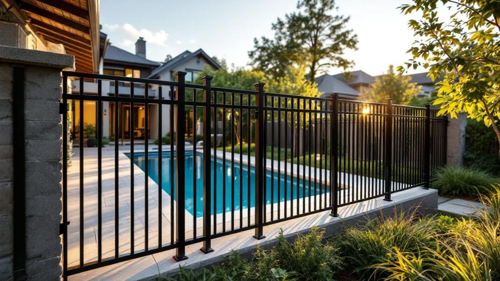 Beautiful Aluminum fence enhancing curb appeal