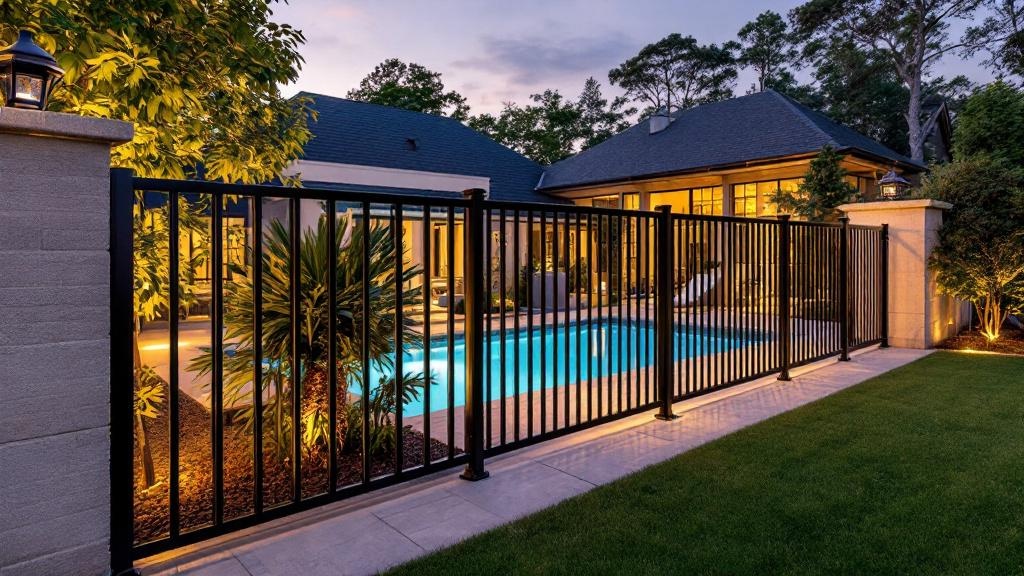 Aluminum fence project completed for condo home