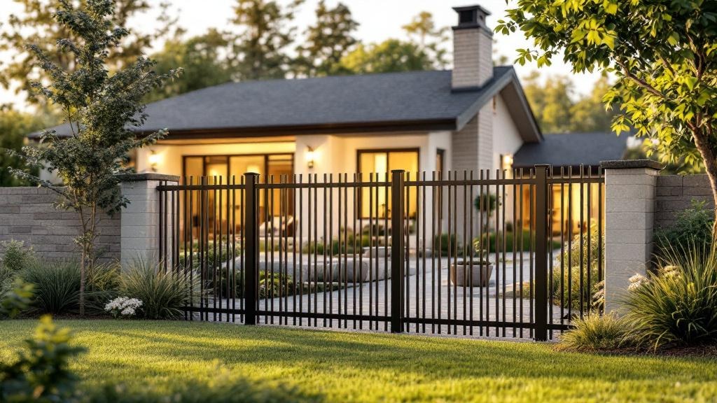 Aluminum fence with professional installation