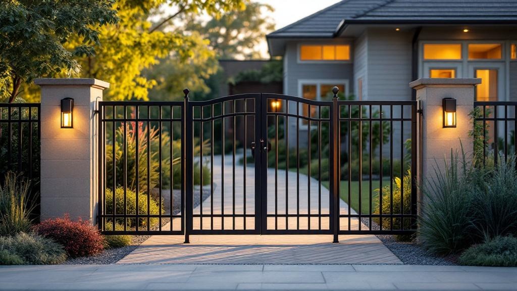 Aluminum fence with professional installation